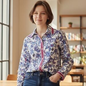 Nanette Lepore Floral Button-Up Blouse - NWT